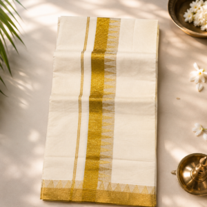 Kerala Kasavu Cotton Saree - Tulasi