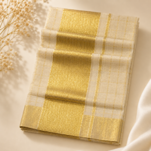 Kerala Kasavu Cotton Saree - Nila2