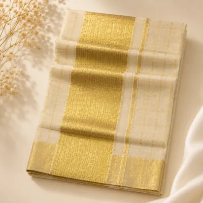 Kerala Kasavu Cotton Saree - Nila2