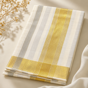 Kerala Kasavu Cotton Saree - Malar1