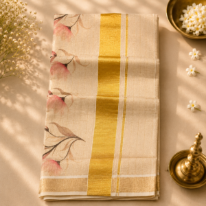 Kerala Kasavu Cotton Saree - Swarna