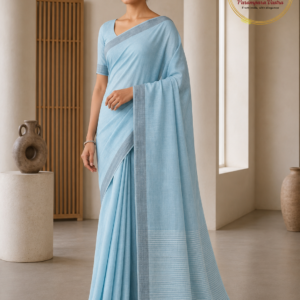 Linen Cotton Saree - CHARULATA02