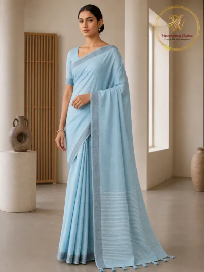 Linen Cotton Saree - CHARULATA02
