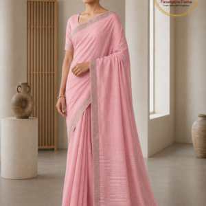 Linen Cotton Saree - CHARULATA05