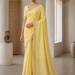 Linen Cotton Saree - CHARULATA06