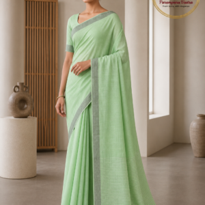 Linen Cotton Saree - CHARULATA07