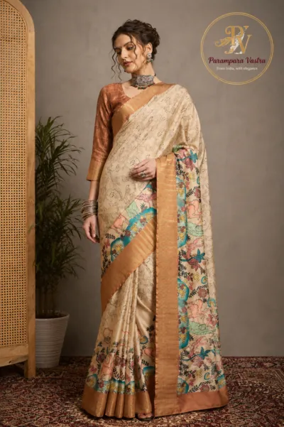 Tussar Silk Saree - PRIYA07