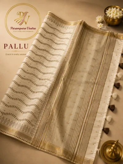 Linen Saree - APRICOT01