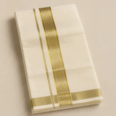 Traditional Kasavu Mundu - Dhoti1