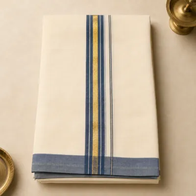 Traditional Kasavu Mundu - Dhoti5
