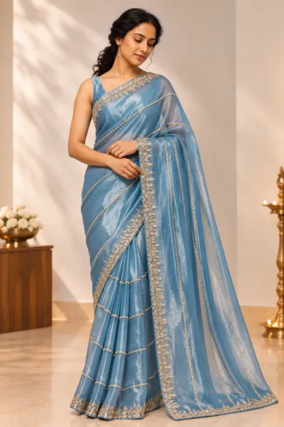 Velvet Tissue Saree - SHEELA02