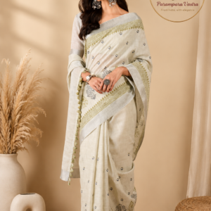 Linen Saree - ZARI02