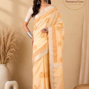 Linen Saree - ZARI03