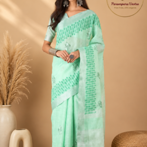 Linen Saree - ZARI05