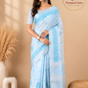 Linen Saree - ZARI07