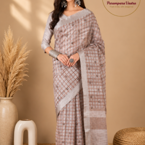 Linen Saree - ZARI08