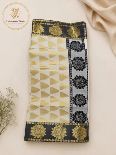 Premium Cotton Kerala Set Saree - Veena01