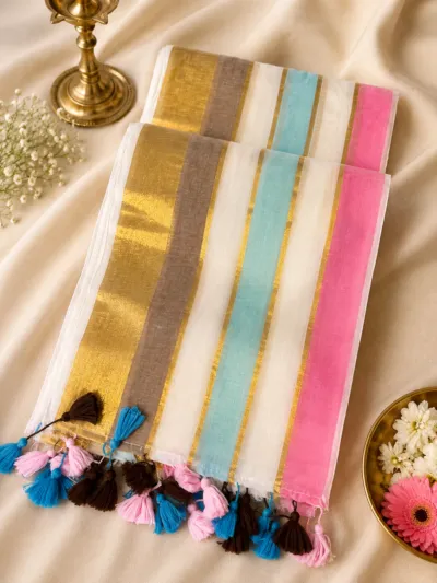 Multi colour Mul Cotton Saree - mul009
