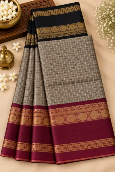 Ganga Jamuna border Chettinad Cotton - CH003
