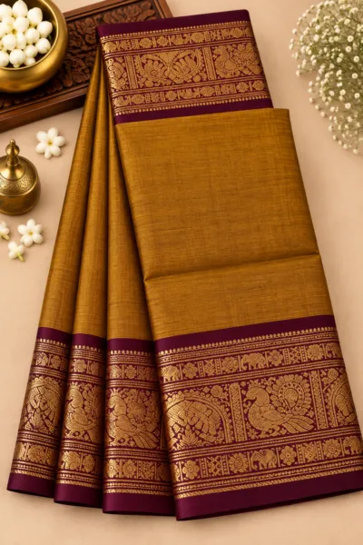 Mustard Red Chettinad Cotton - CH008