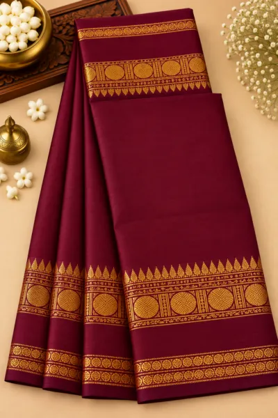 Maroon Chettinad Cotton - CH009